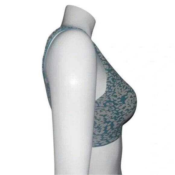 Athleta Exhale Bra Ocelot Spot Bluff Grey Extra Large D-DD Cup Sports NWOT - Picture 4 of 11